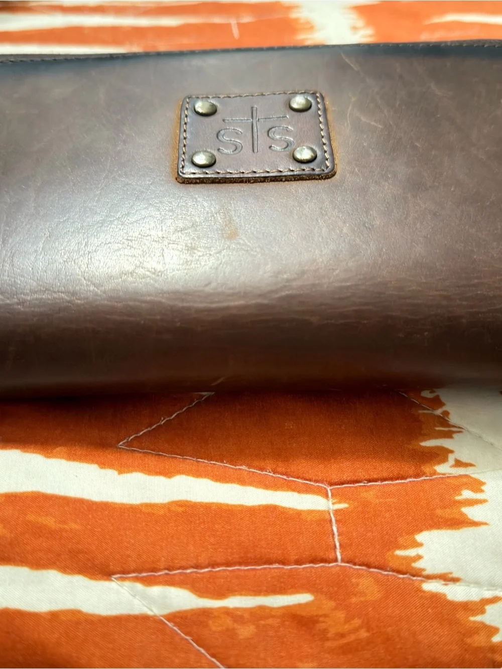 STS Ranchwear Brown Zip-Around Leather Wallet